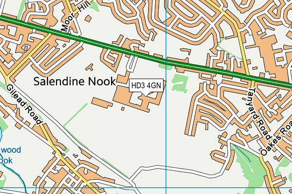 HD3 4GN map - OS VectorMap District (Ordnance Survey) HD3 4GN map - OS VectorMap District (Ordnance Survey)