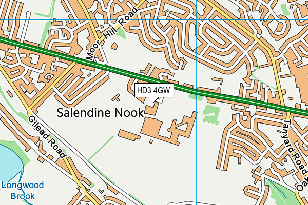 HD3 4GW map - OS VectorMap District (Ordnance Survey) HD3 4GW map - OS VectorMap District (Ordnance Survey)
