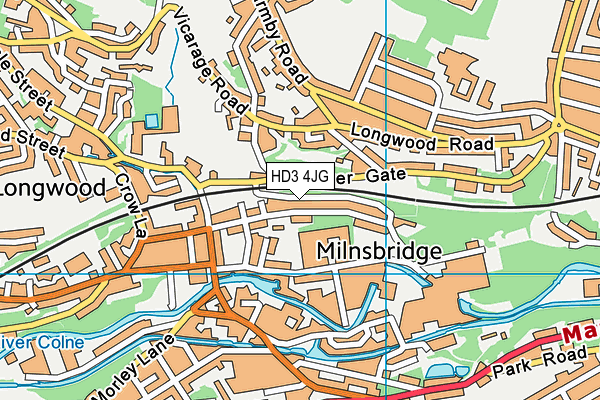 HD3 4JG map - OS VectorMap District (Ordnance Survey) HD3 4JG map - OS VectorMap District (Ordnance Survey)