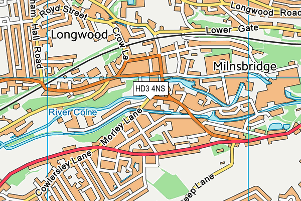 HD3 4NS map - OS VectorMap District (Ordnance Survey) HD3 4NS map - OS VectorMap District (Ordnance Survey)