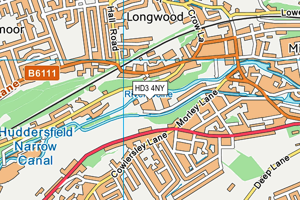 HD3 4NY map - OS VectorMap District (Ordnance Survey) HD3 4NY map - OS VectorMap District (Ordnance Survey)