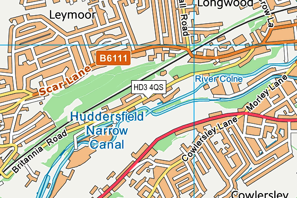 HD3 4QS map - OS VectorMap District (Ordnance Survey) HD3 4QS map - OS VectorMap District (Ordnance Survey)