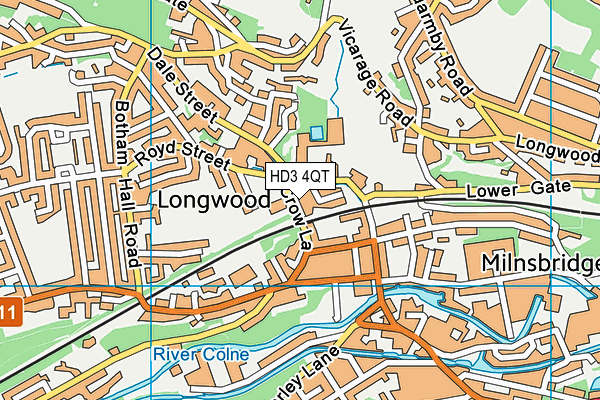 HD3 4QT map - OS VectorMap District (Ordnance Survey) HD3 4QT map - OS VectorMap District (Ordnance Survey)