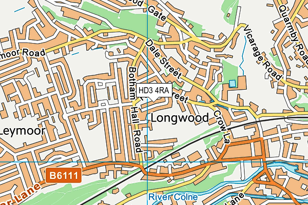 HD3 4RA map - OS VectorMap District (Ordnance Survey) HD3 4RA map - OS VectorMap District (Ordnance Survey)