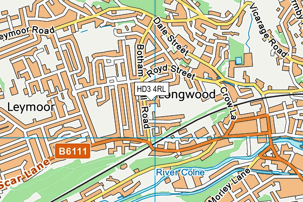 HD3 4RL map - OS VectorMap District (Ordnance Survey) HD3 4RL map - OS VectorMap District (Ordnance Survey)