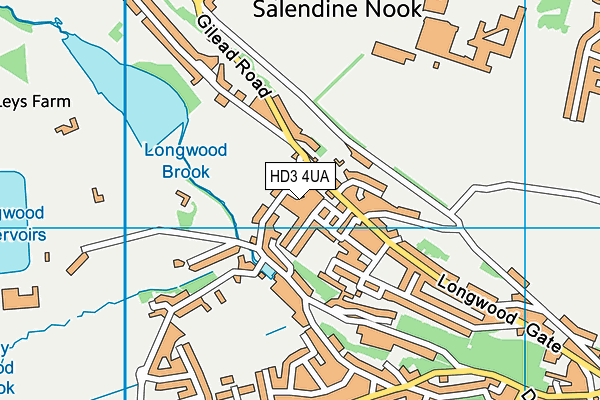 HD3 4UA map - OS VectorMap District (Ordnance Survey) HD3 4UA map - OS VectorMap District (Ordnance Survey)