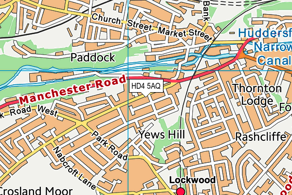 HD4 5AQ map - OS VectorMap District (Ordnance Survey) HD4 5AQ map - OS VectorMap District (Ordnance Survey)