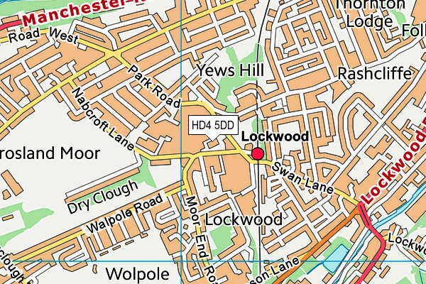 HD4 5DD map - OS VectorMap District (Ordnance Survey) HD4 5DD map - OS VectorMap District (Ordnance Survey)