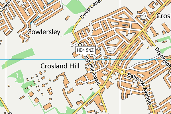 HD4 5NZ map - OS VectorMap District (Ordnance Survey) HD4 5NZ map - OS VectorMap District (Ordnance Survey)