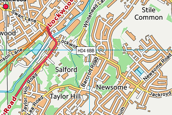 HD4 6BB map - OS VectorMap District (Ordnance Survey) HD4 6BB map - OS VectorMap District (Ordnance Survey)