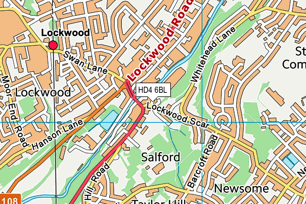 HD4 6BL map - OS VectorMap District (Ordnance Survey) HD4 6BL map - OS VectorMap District (Ordnance Survey)
