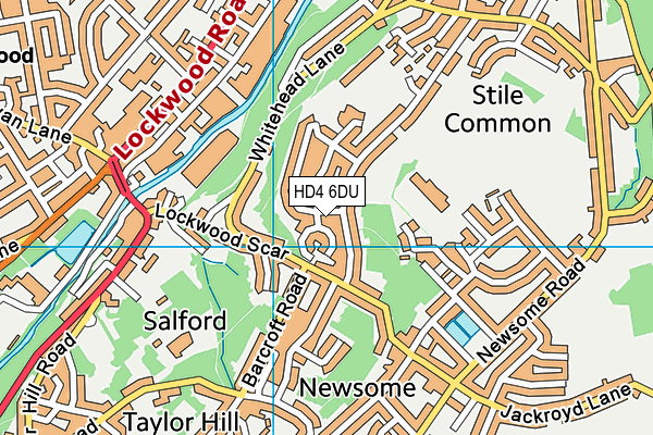 HD4 6DU map - OS VectorMap District (Ordnance Survey)