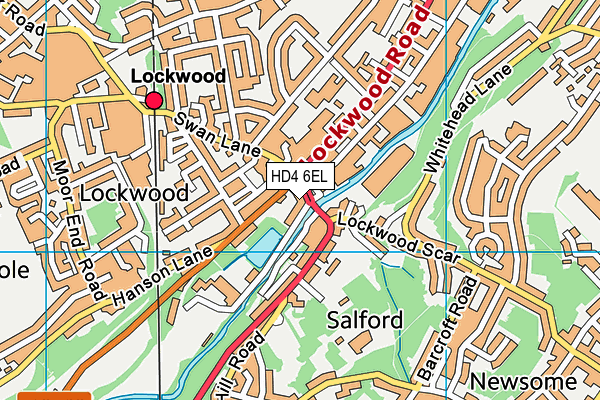 HD4 6EL map - OS VectorMap District (Ordnance Survey) HD4 6EL map - OS VectorMap District (Ordnance Survey)