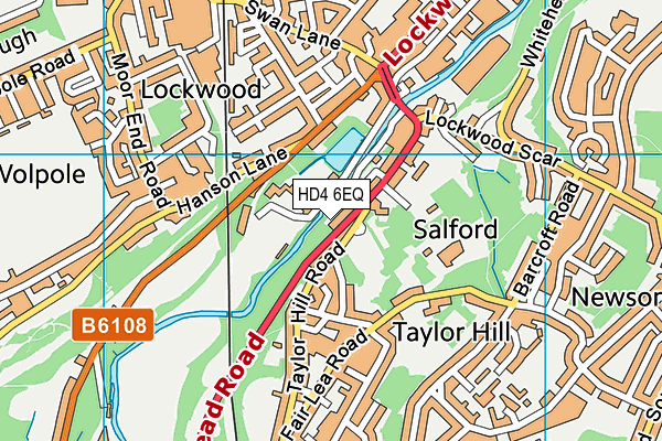 HD4 6EQ map - OS VectorMap District (Ordnance Survey) HD4 6EQ map - OS VectorMap District (Ordnance Survey)