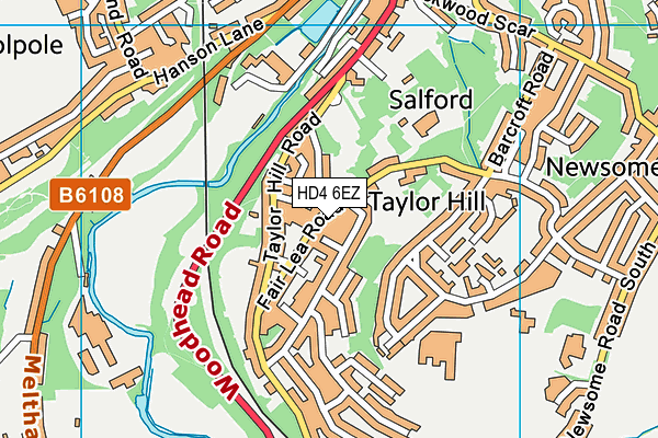 HD4 6EZ map - OS VectorMap District (Ordnance Survey) HD4 6EZ map - OS VectorMap District (Ordnance Survey)