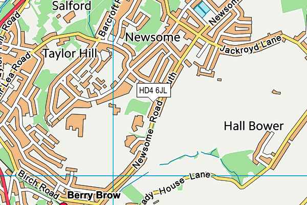 HD4 6JL map - OS VectorMap District (Ordnance Survey) HD4 6JL map - OS VectorMap District (Ordnance Survey)