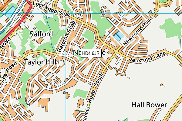 HD4 6JR map - OS VectorMap District (Ordnance Survey) HD4 6JR map - OS VectorMap District (Ordnance Survey)