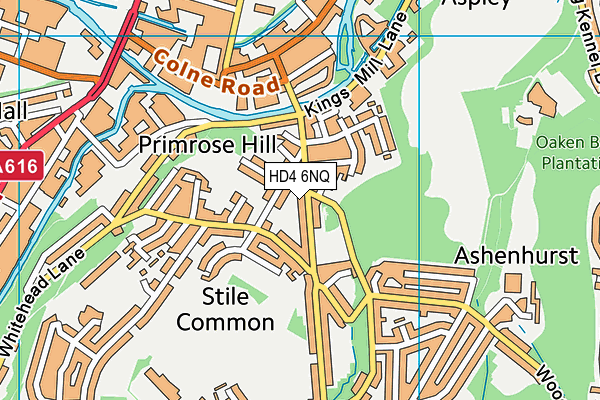 HD4 6NQ map - OS VectorMap District (Ordnance Survey) HD4 6NQ map - OS VectorMap District (Ordnance Survey)