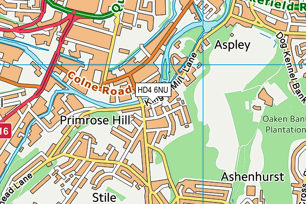 HD4 6NU map - OS VectorMap District (Ordnance Survey) HD4 6NU map - OS VectorMap District (Ordnance Survey)