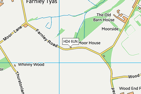 HD4 6UN map - OS VectorMap District (Ordnance Survey) HD4 6UN map - OS VectorMap District (Ordnance Survey)