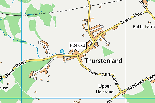 HD4 6XU map - OS VectorMap District (Ordnance Survey) HD4 6XU map - OS VectorMap District (Ordnance Survey)