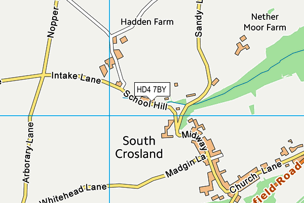 HD4 7BY map - OS VectorMap District (Ordnance Survey) HD4 7BY map - OS VectorMap District (Ordnance Survey)