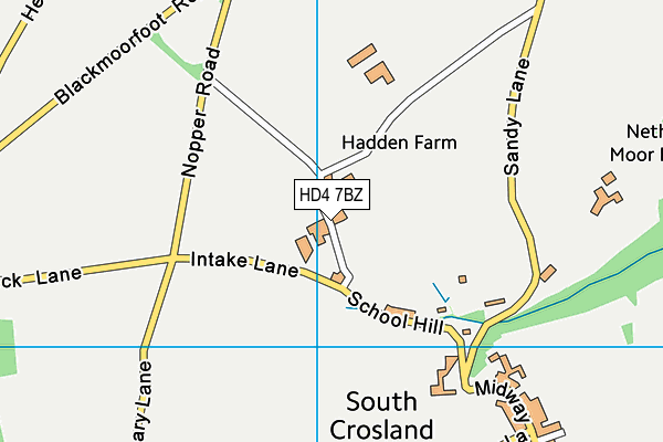 HD4 7BZ map - OS VectorMap District (Ordnance Survey) HD4 7BZ map - OS VectorMap District (Ordnance Survey)