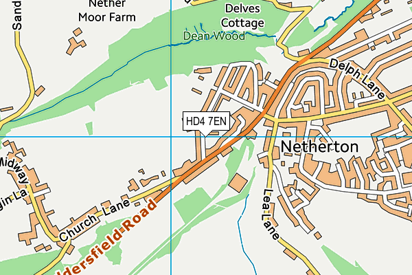 HD4 7EN map - OS VectorMap District (Ordnance Survey) HD4 7EN map - OS VectorMap District (Ordnance Survey)
