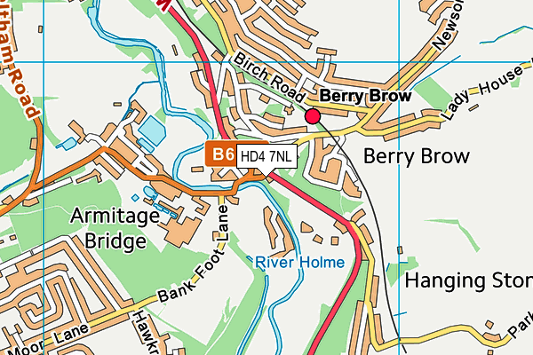 HD4 7NL map - OS VectorMap District (Ordnance Survey) HD4 7NL map - OS VectorMap District (Ordnance Survey)