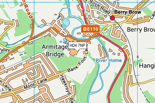 HD4 7NP map - OS VectorMap District (Ordnance Survey) HD4 7NP map - OS VectorMap District (Ordnance Survey)