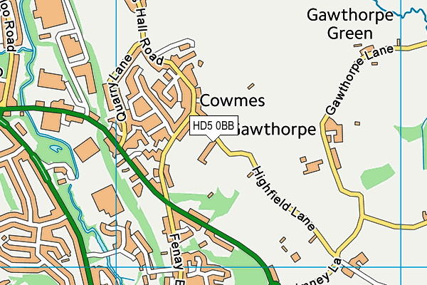 HD5 0BB map - OS VectorMap District (Ordnance Survey) HD5 0BB map - OS VectorMap District (Ordnance Survey)