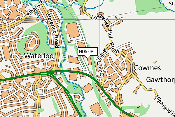 HD5 0BL map - OS VectorMap District (Ordnance Survey) HD5 0BL map - OS VectorMap District (Ordnance Survey)
