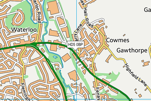 HD5 0BP map - OS VectorMap District (Ordnance Survey) HD5 0BP map - OS VectorMap District (Ordnance Survey)