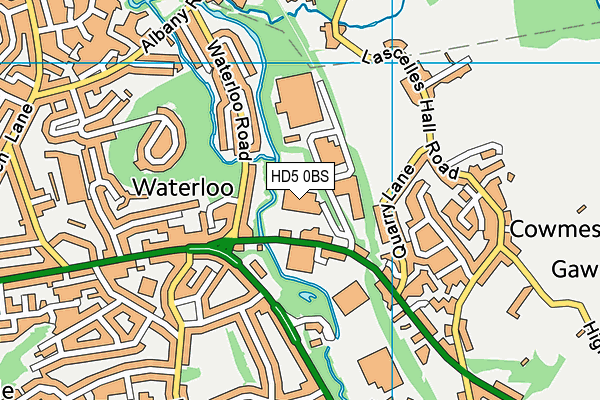 HD5 0BS map - OS VectorMap District (Ordnance Survey) HD5 0BS map - OS VectorMap District (Ordnance Survey)