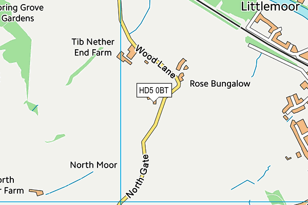 HD5 0BT map - OS VectorMap District (Ordnance Survey) HD5 0BT map - OS VectorMap District (Ordnance Survey)