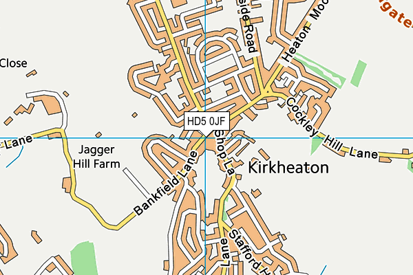 HD5 0JF map - OS VectorMap District (Ordnance Survey) HD5 0JF map - OS VectorMap District (Ordnance Survey)