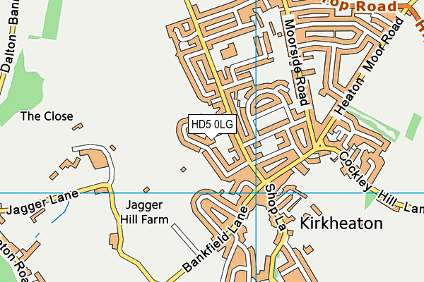 HD5 0LG map - OS VectorMap District (Ordnance Survey) HD5 0LG map - OS VectorMap District (Ordnance Survey)