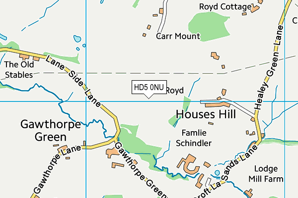 HD5 0NU map - OS VectorMap District (Ordnance Survey) HD5 0NU map - OS VectorMap District (Ordnance Survey)
