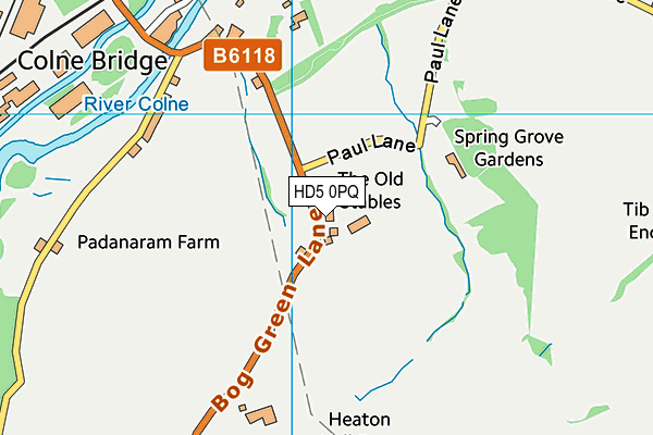 HD5 0PQ map - OS VectorMap District (Ordnance Survey) HD5 0PQ map - OS VectorMap District (Ordnance Survey)