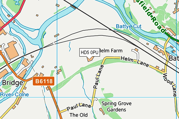 HD5 0PU map - OS VectorMap District (Ordnance Survey) HD5 0PU map - OS VectorMap District (Ordnance Survey)
