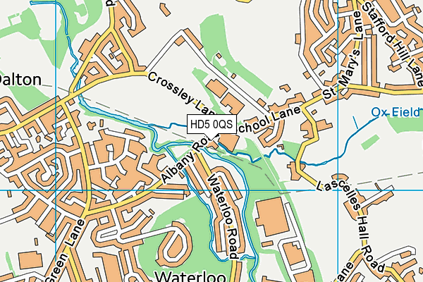 HD5 0QS map - OS VectorMap District (Ordnance Survey) HD5 0QS map - OS VectorMap District (Ordnance Survey)