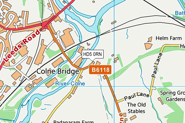 HD5 0RN map - OS VectorMap District (Ordnance Survey) HD5 0RN map - OS VectorMap District (Ordnance Survey)