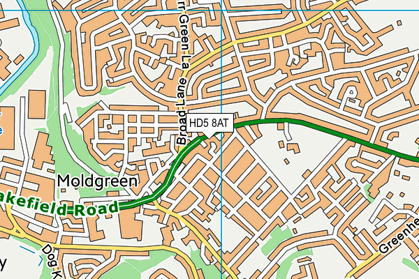 HD5 8AT map - OS VectorMap District (Ordnance Survey) HD5 8AT map - OS VectorMap District (Ordnance Survey)