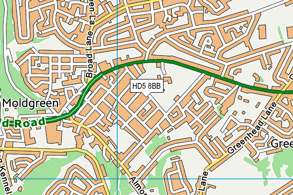 HD5 8BB map - OS VectorMap District (Ordnance Survey) HD5 8BB map - OS VectorMap District (Ordnance Survey)