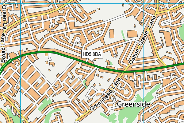 HD5 8DA map - OS VectorMap District (Ordnance Survey) HD5 8DA map - OS VectorMap District (Ordnance Survey)