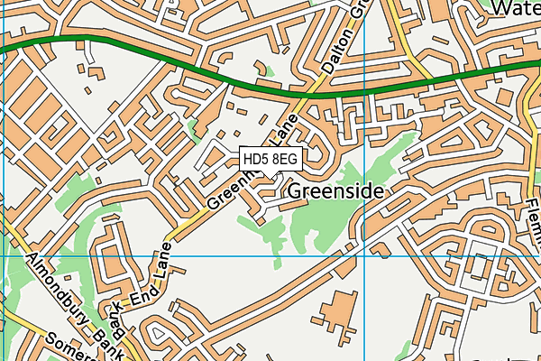 HD5 8EG map - OS VectorMap District (Ordnance Survey) HD5 8EG map - OS VectorMap District (Ordnance Survey)