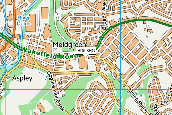 HD5 8HG map - OS VectorMap District (Ordnance Survey) HD5 8HG map - OS VectorMap District (Ordnance Survey)