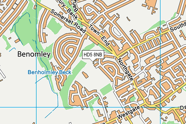 HD5 8NB map - OS VectorMap District (Ordnance Survey) HD5 8NB map - OS VectorMap District (Ordnance Survey)