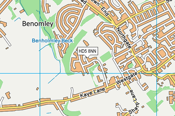 HD5 8NN map - OS VectorMap District (Ordnance Survey) HD5 8NN map - OS VectorMap District (Ordnance Survey)