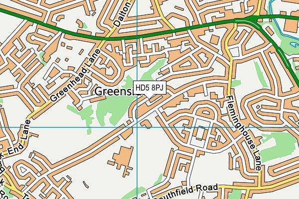 HD5 8PJ map - OS VectorMap District (Ordnance Survey) HD5 8PJ map - OS VectorMap District (Ordnance Survey)